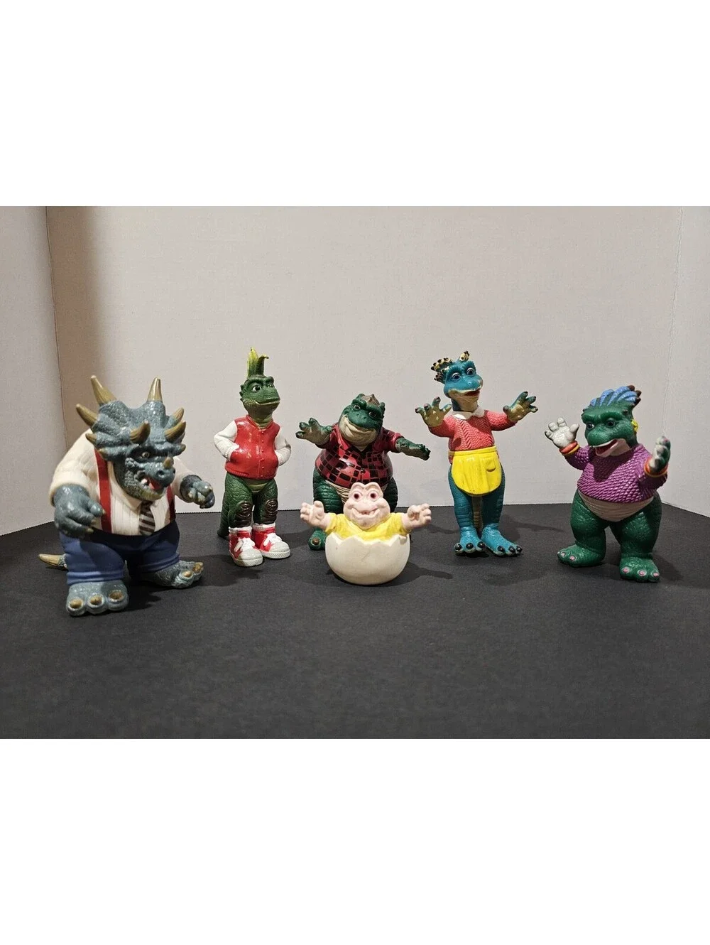 Vintage 1991 Disney Dinosaurs TV Show Toy Figures Lot Of 6